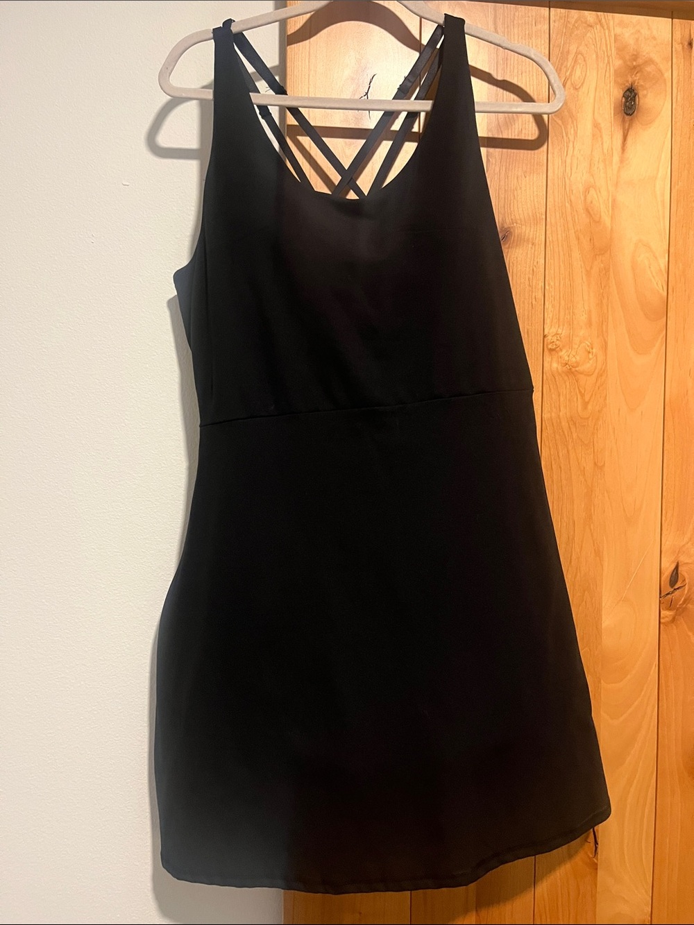Black Strappy-Back Mini Dress